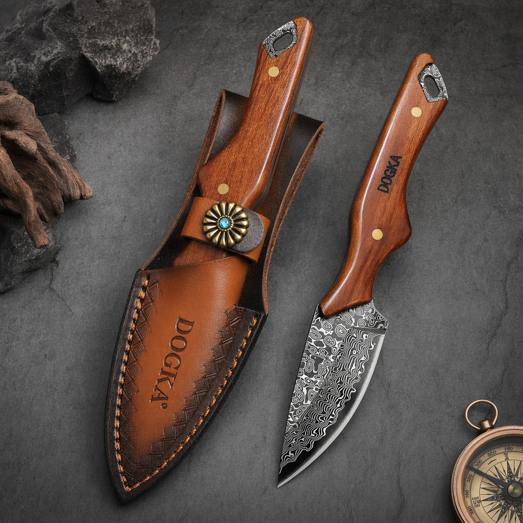 Camping Cooking Knife With Sheath - Faca Utilitária de Cozinha em Aço