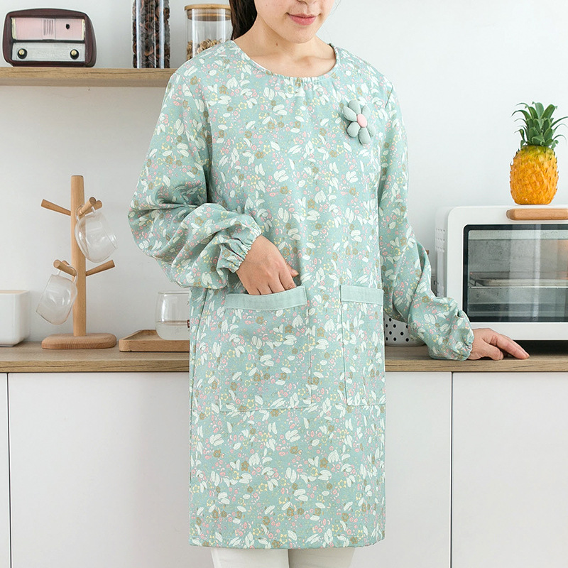 Camping Cooking Apron - Avental de Algodão Feminino de Manga