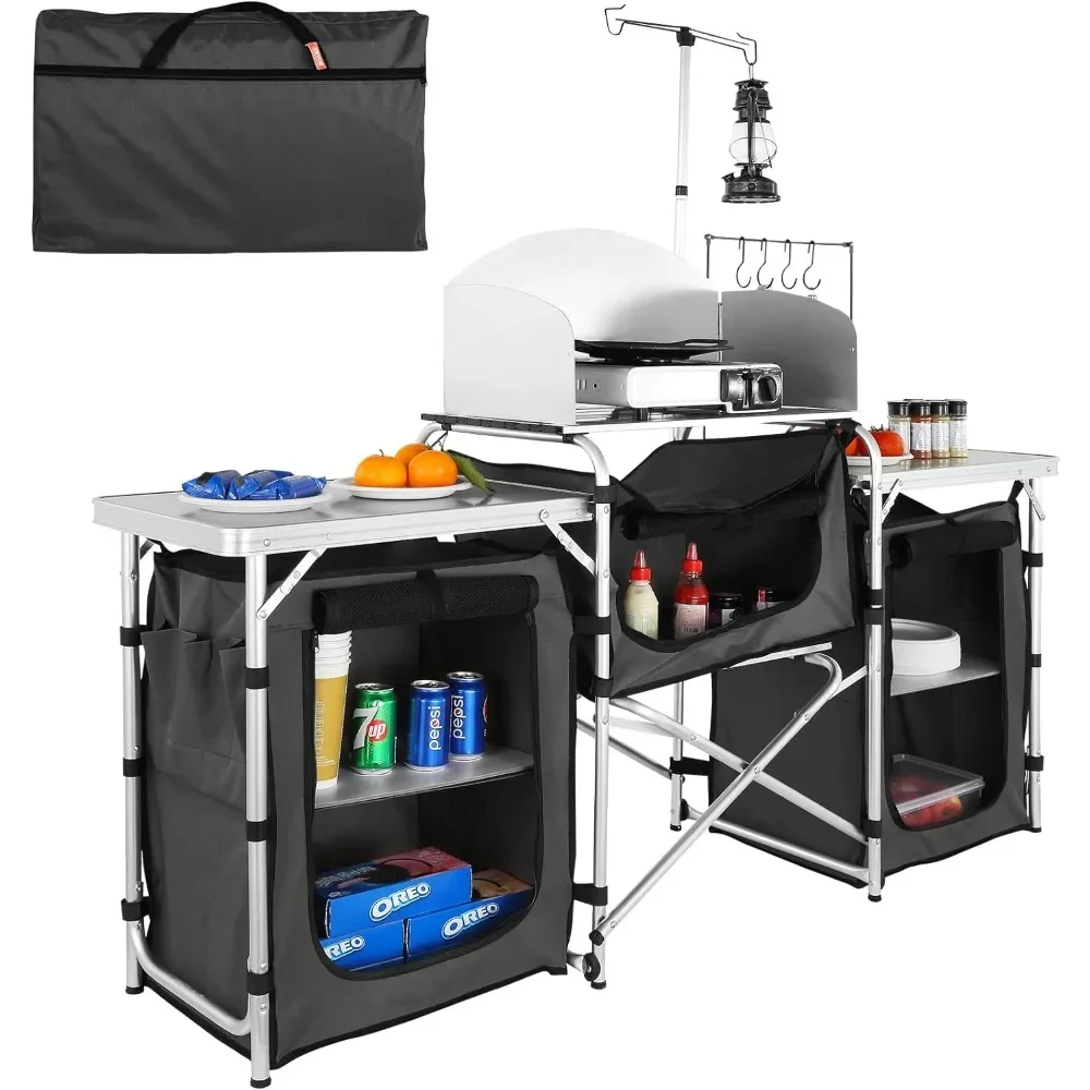 Camping Cooking Cupboard - Uma mesa de cozinha de acampamento,