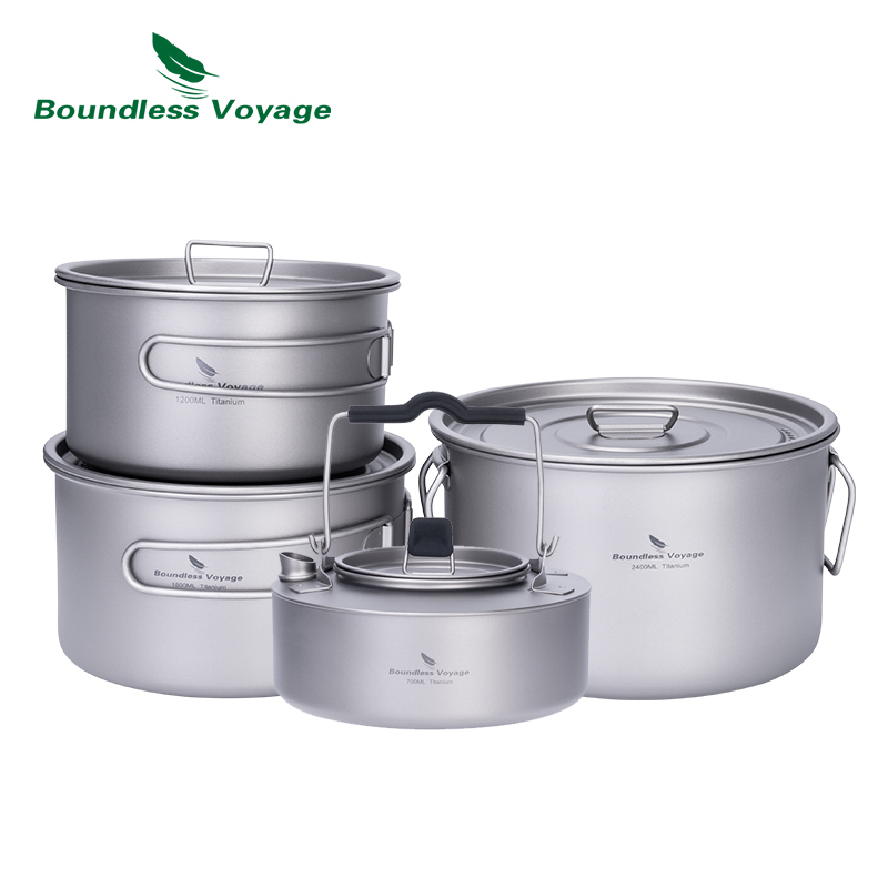 Camping Cooking Tool Set - Conjunto de Panelas de Titânio Boundless