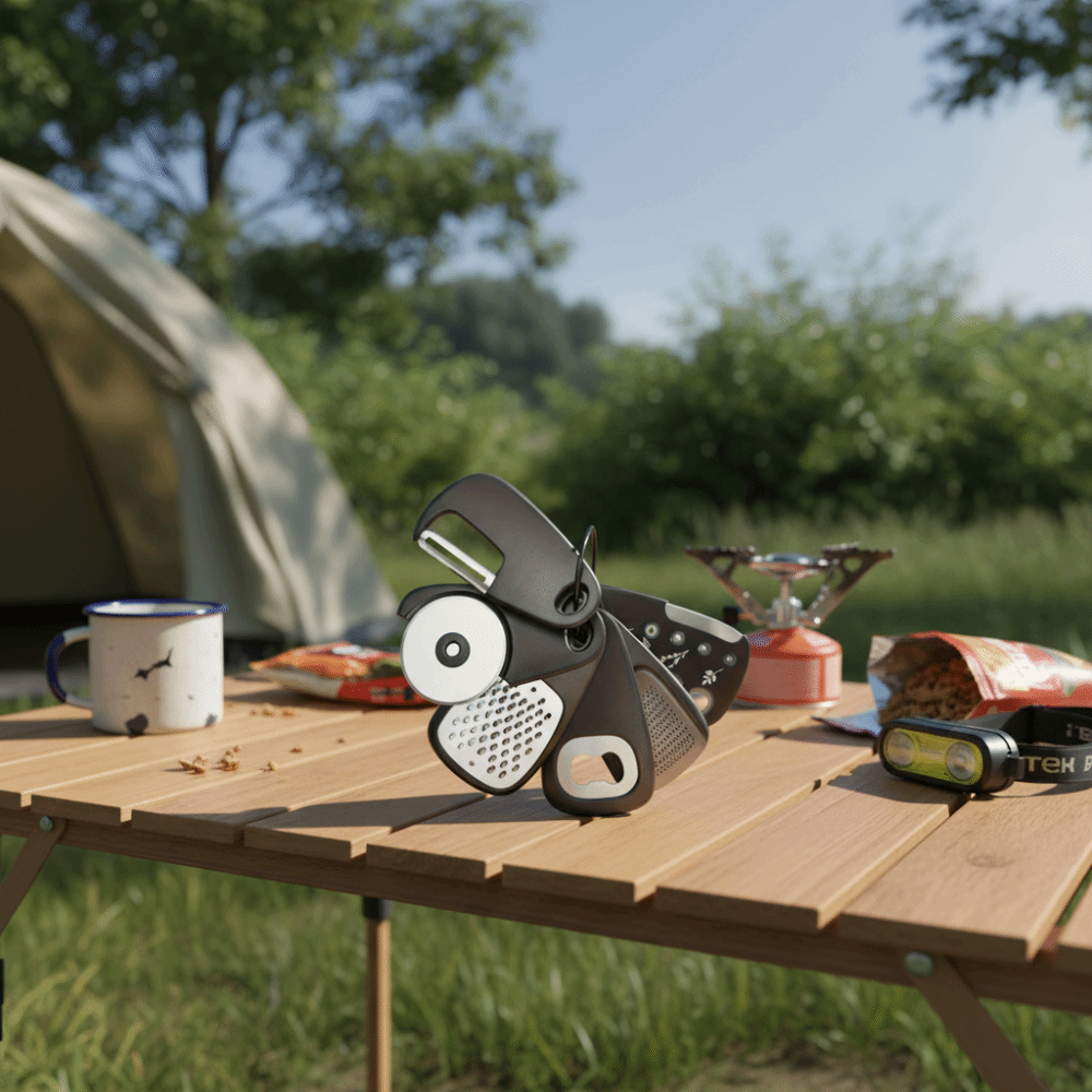 Camping Cooking Set Compact - Conjunto de utensílios de acampamento com