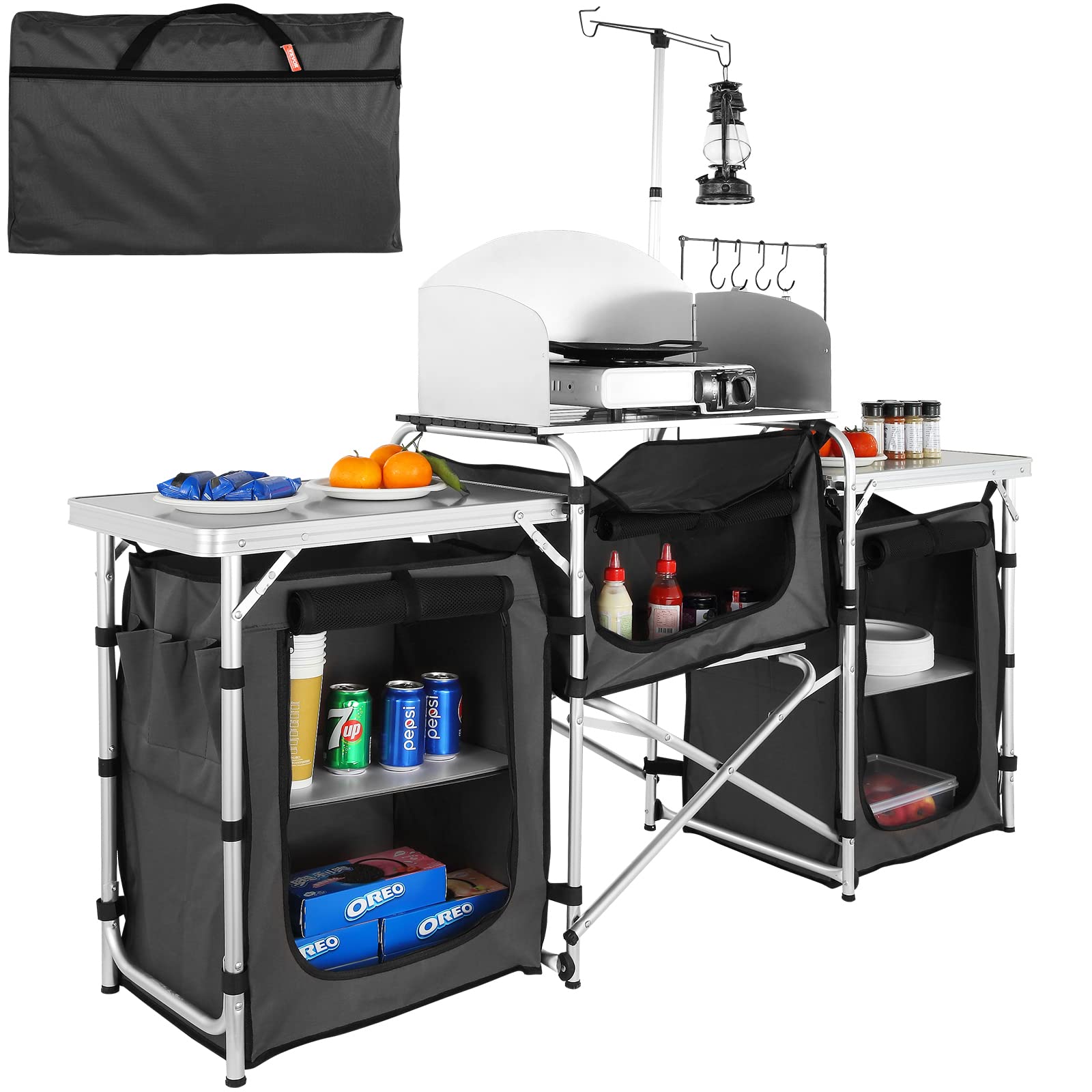 Camping Cooking Cupboard - Mesa de Cozinha Dobrável para Camping