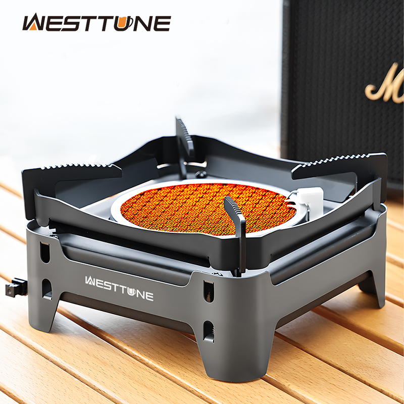 Camping Cooking Windshield - Westtune fogão de combustão infravermelho ao