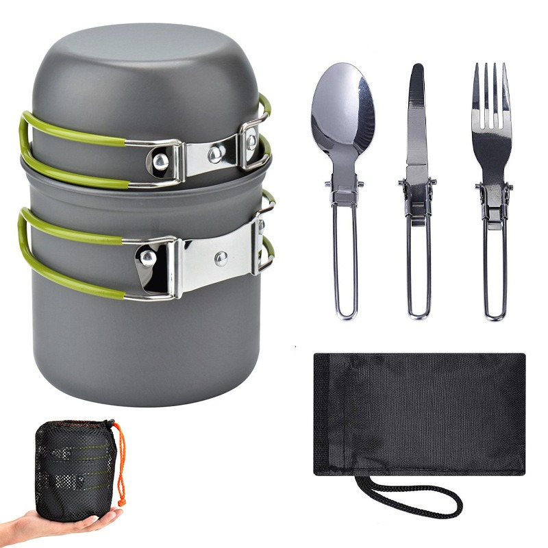 Conjunto de panelas portáteis  - Camping Lightweight Cooking Pot avaliação e preço
