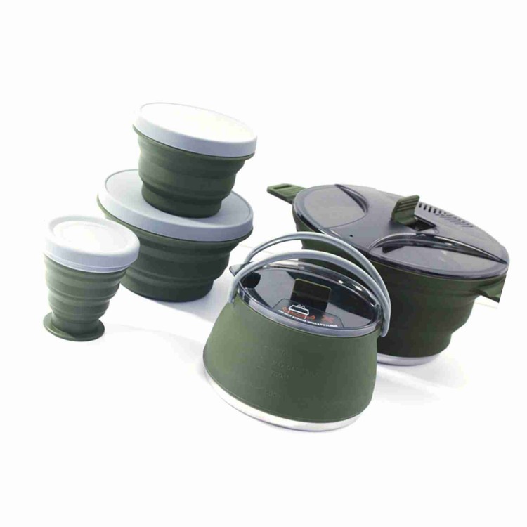 Conjunto de panelas dobráveis  - Camping Cooking Set Compact avaliação e preço