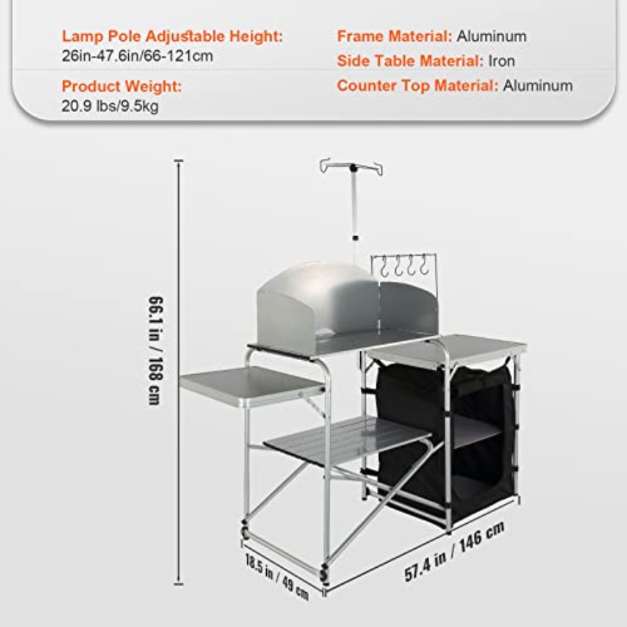 Mesa de Cozinha para Camping,  - Camping Cooking Cupboard avaliação e preço