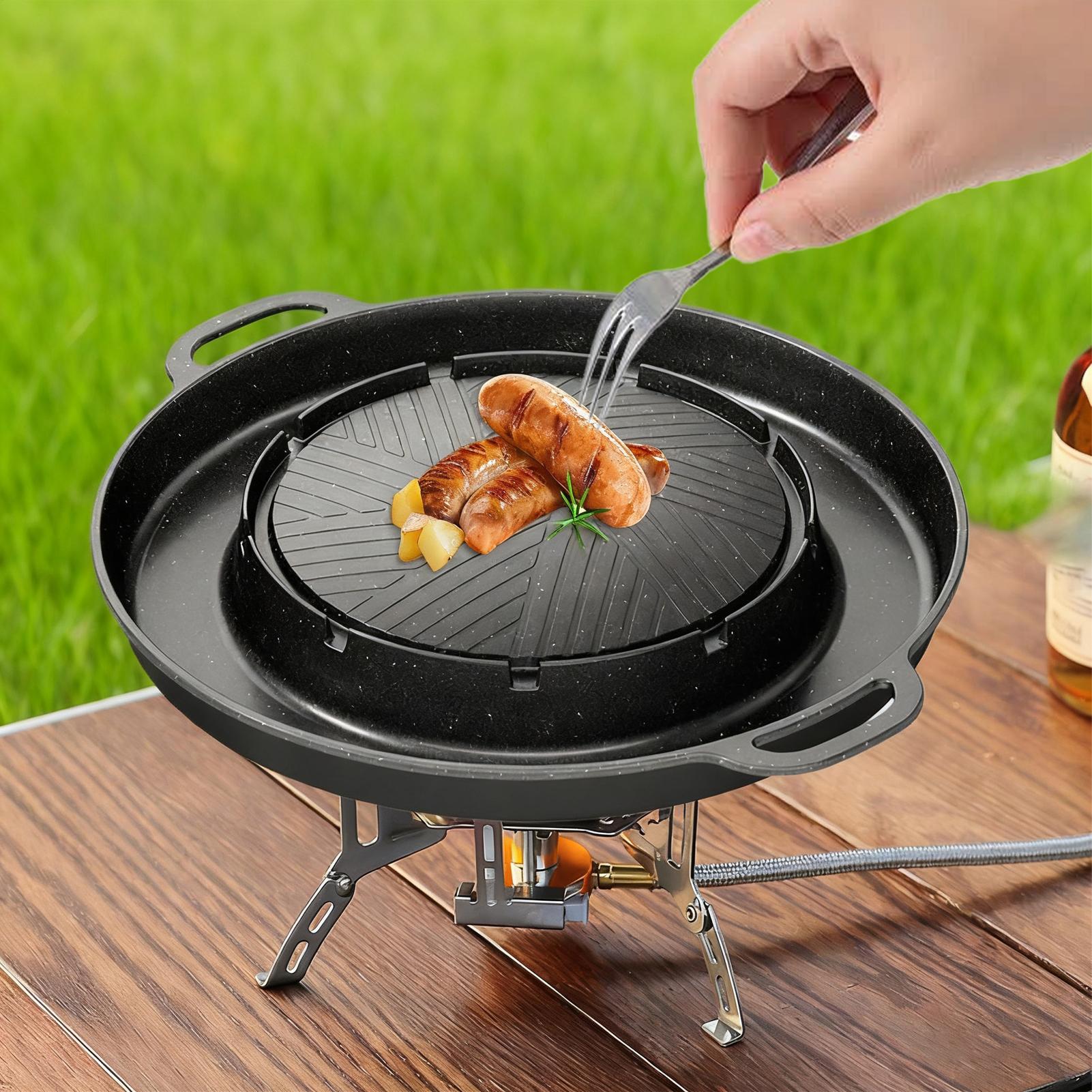Grelha e panela quente 2 em 1  - Camping Cooking Cupboard avaliação e preço