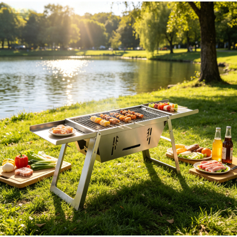 Churrasqueira Portátil de Aço  - Camping Cooking Set Compact avaliação e preço