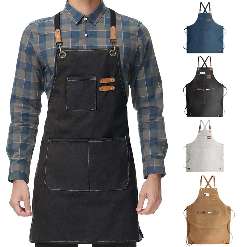 Avental de lona à prova de óle - Camping Cooking Apron avaliação e preço