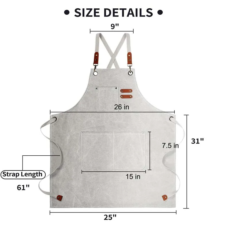 Avental de lona à prova de óle - Camping Cooking Apron avaliação e preço