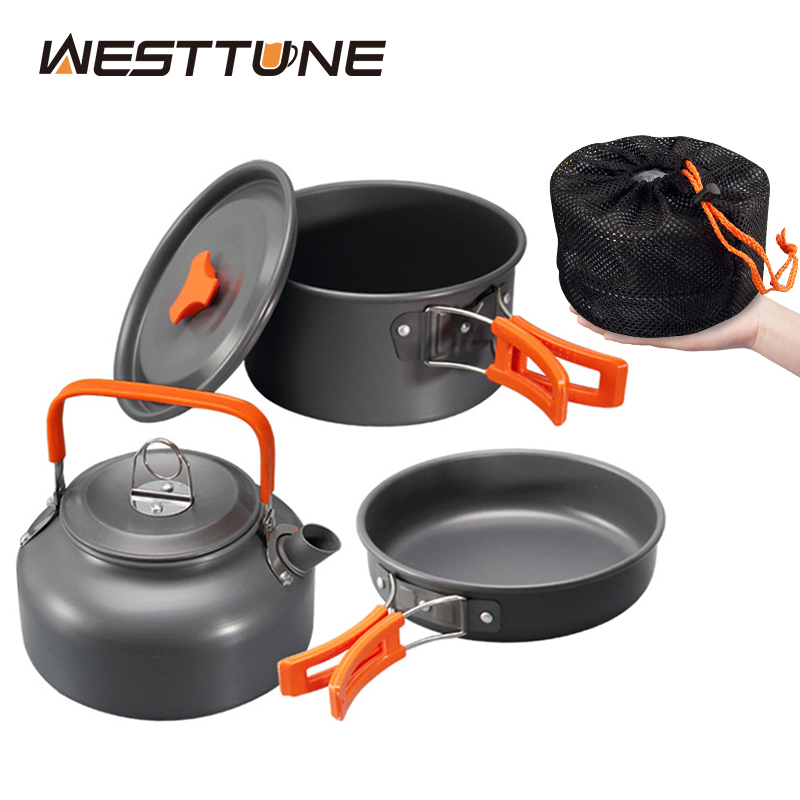 Westtune kit de panelas de aca - Camping Cooking Tool Set avaliação e preço
