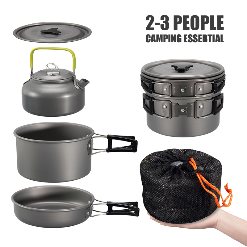 Westtune kit de panelas de aca - Camping Cooking Tool Set avaliação e preço
