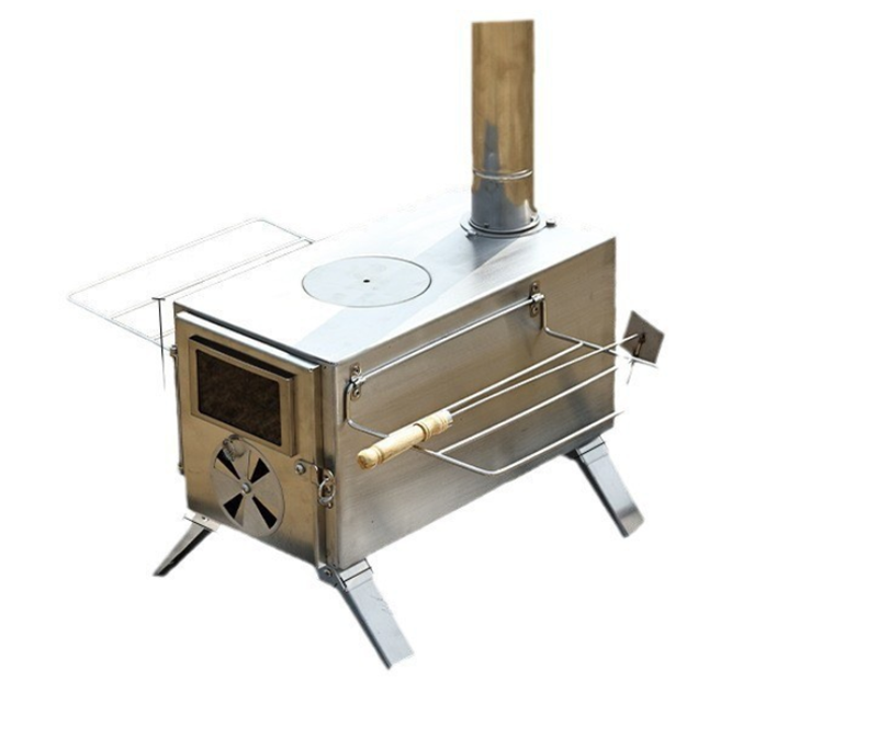 Fogão Portátil de Aço Inoxidáv - Camping Cooking Ovens avaliação e preço
