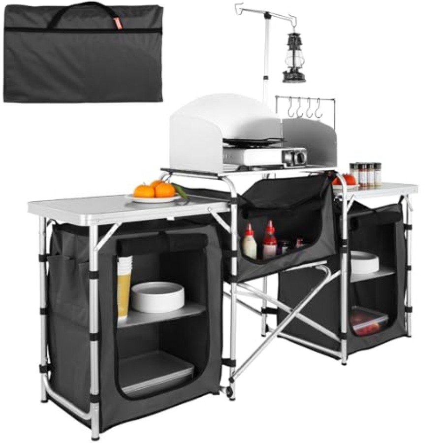 Mesa de Cozinha para Camping,  - Camping Cooking Cupboard avaliação e preço