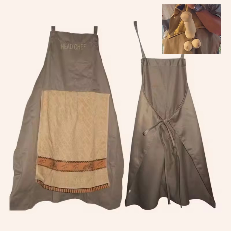 NOVO Avental de Brincadeira pa - Camping Cooking Apron avaliação e preço