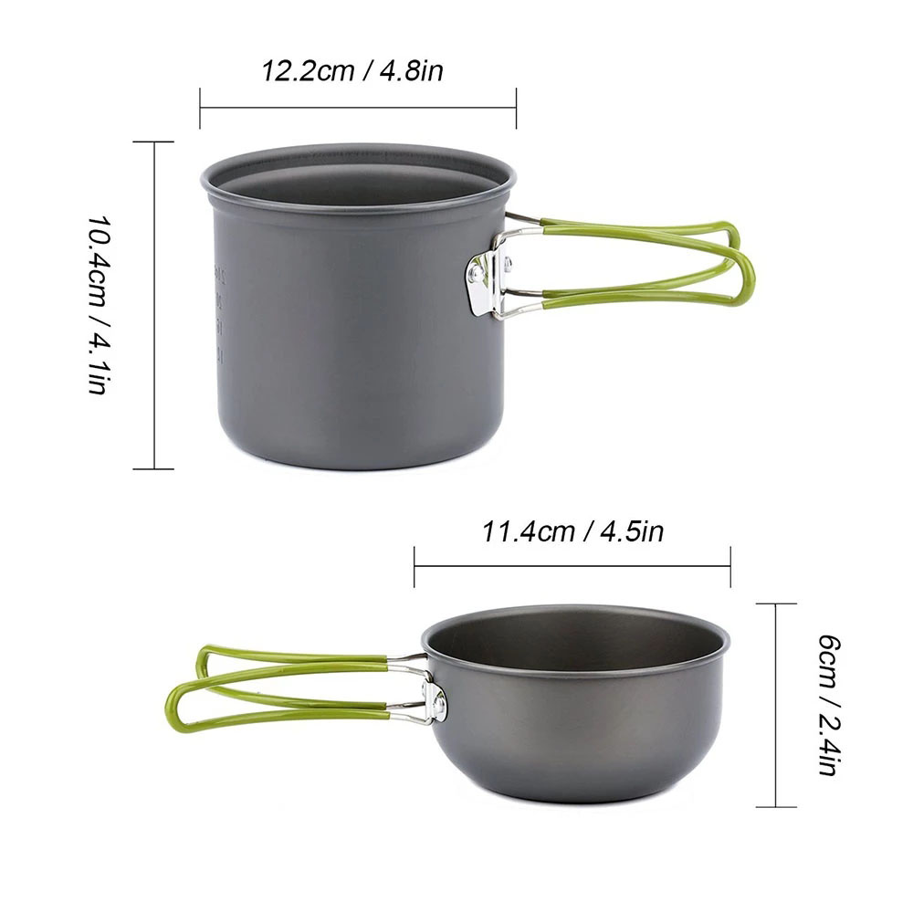 Kit de panelas de acampamento  - Camping Cooking Pot Set avaliação e preço