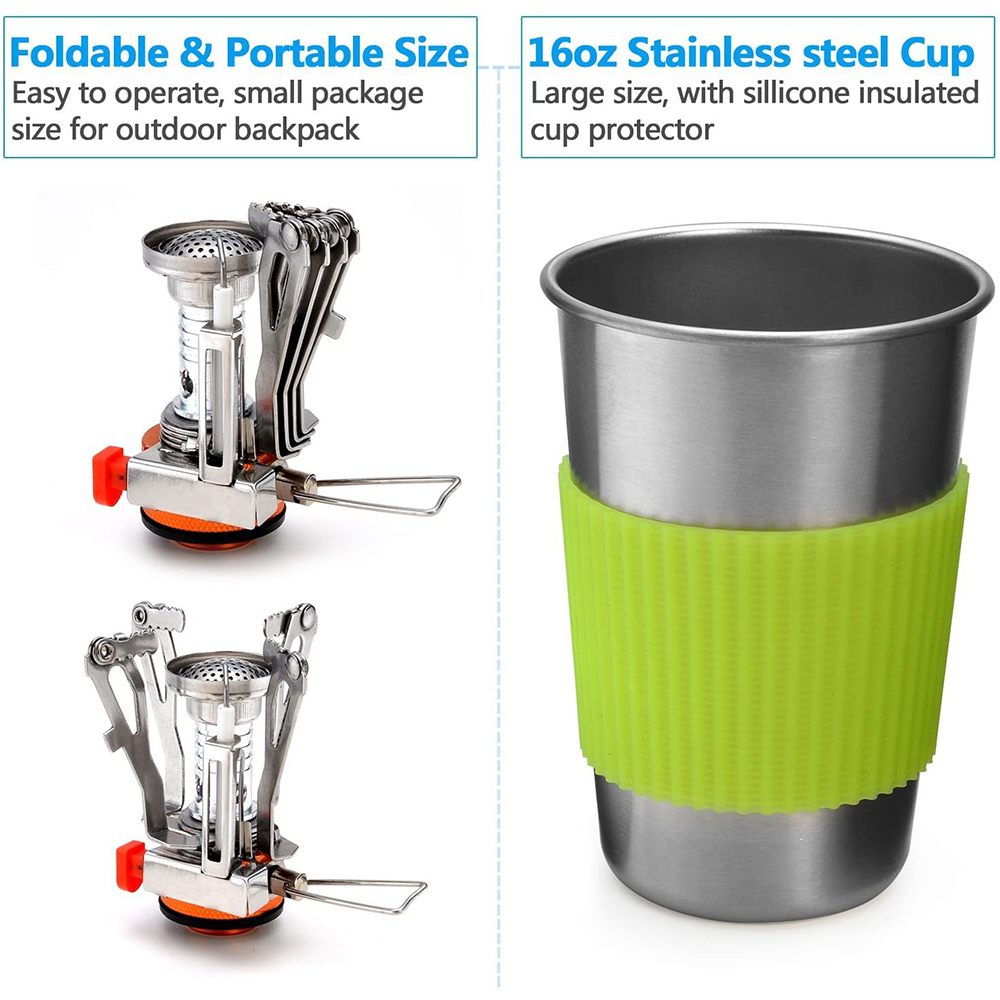 Kit de panelas de acampamento  - Camping Cooking Pot Set avaliação e preço