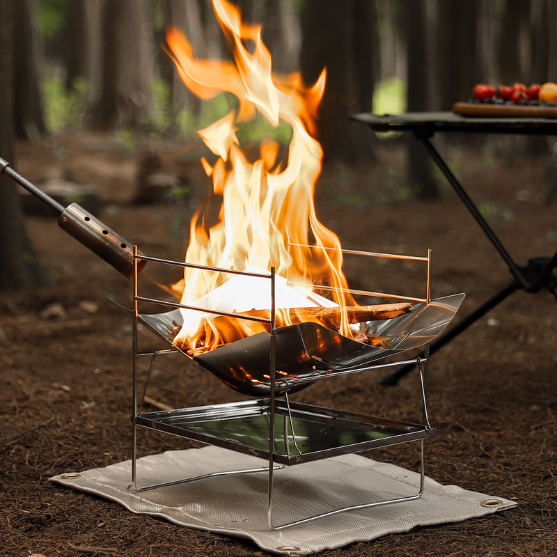 Queima de madeira fogão acampa - Camping Cooking Windshield avaliação e preço